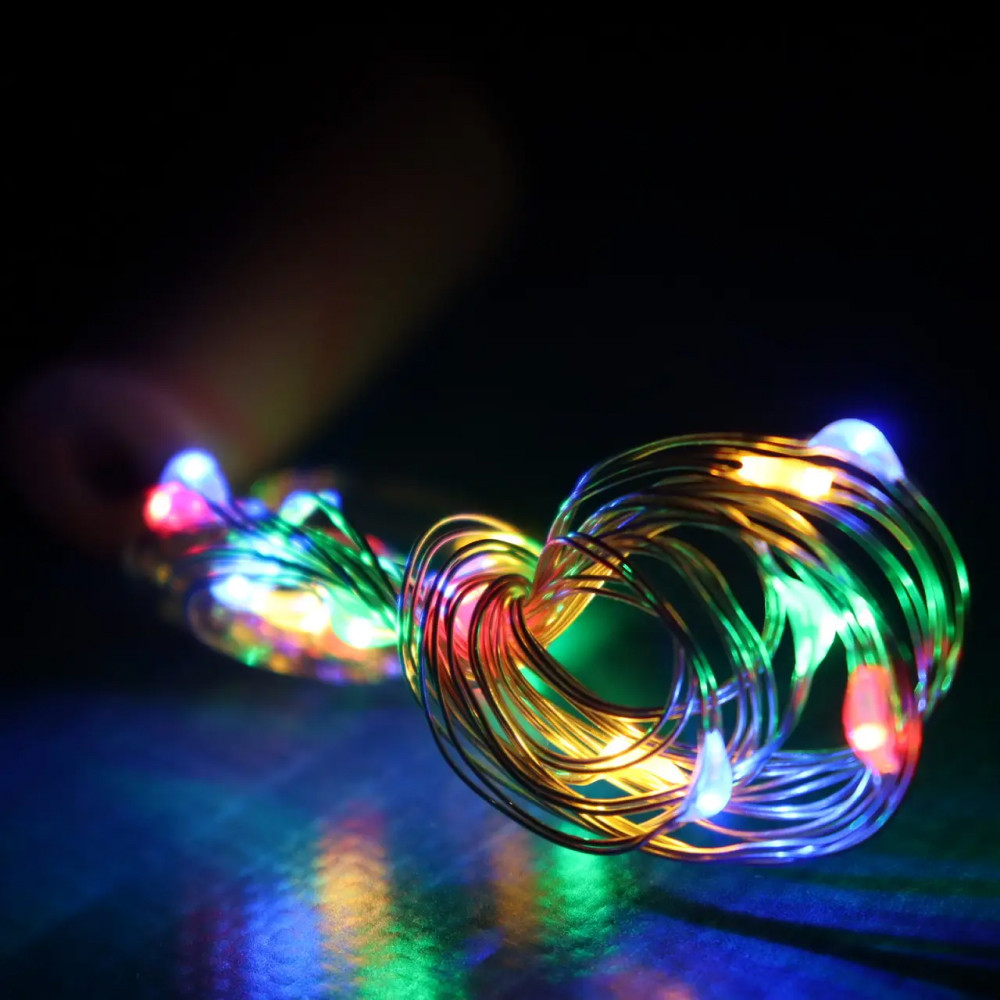 Гірлянда нитка Роса 20 м з пультом м 200LED від USB зелений провід RGB - фото 5 Гірлянда нитка Роса 20 м з пультом м 200LED від USB зелений провід RGB - фото 5