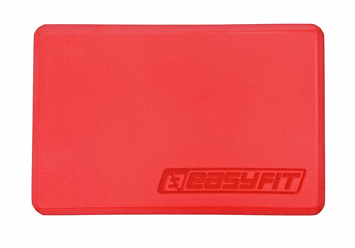 Блок для йоги EasyFit EVA 23х15,5х7,5 см Красный (EF-YB200R) - фото 2