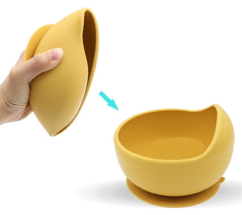 Набір дитячого силіконового посуду на присоску 11 предметів (639501114) - фото 9
