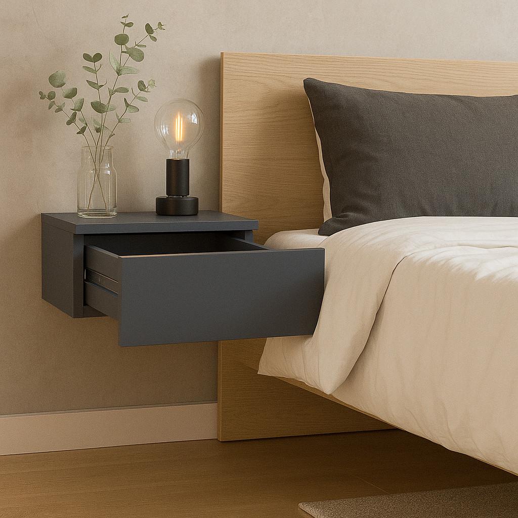 Прикроватная тумба Doros Левия 1Ш 46х31х15 см Графитовый - фото 4 Прикроватная тумба Doros Левия 1Ш 46х31х15 см Графитовый - фото 4