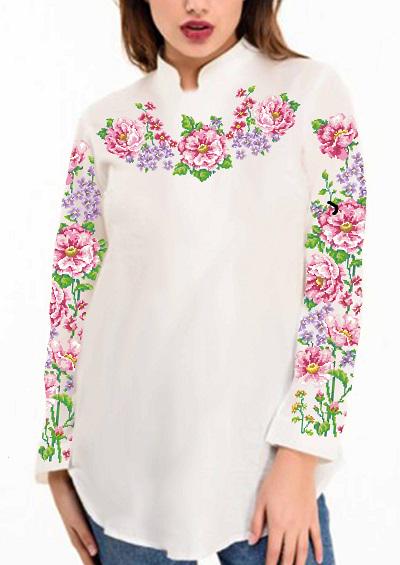 Заготовка для вишивки нитками або бісером сорочка СЖ-67 домоткане полотно Заготовка для вишивки нитками або бісером сорочка СЖ-67 домоткане полотно