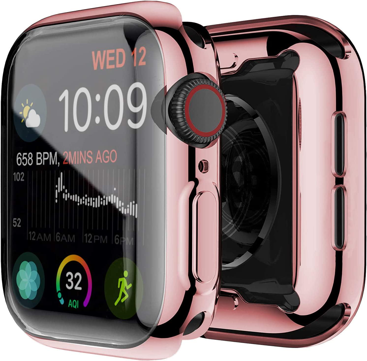 Чехол силиконовый Yolin Case для Apple Watch 4/5/6/SE 40 мм 2 шт. Pink Чехол силиконовый Yolin Case для Apple Watch 4/5/6/SE 40 мм 2 шт. Pink