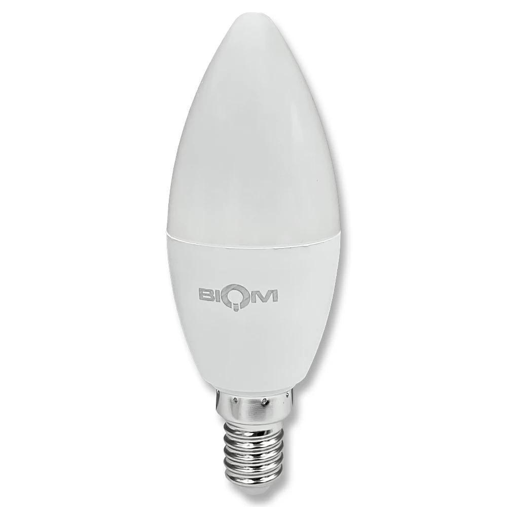 Світлодіодна лампа-свічка матова Biom BT-708 C37 10W E14 4500К (27830096) Світлодіодна лампа-свічка матова Biom BT-708 C37 10W E14 4500К (27830096)