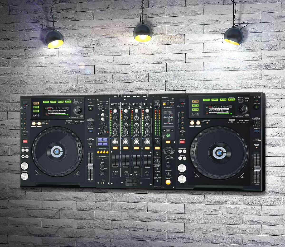 Картина ArtPoster Современный DJ контроллер Pioneer 50x21 см Модуль №1 (003128)