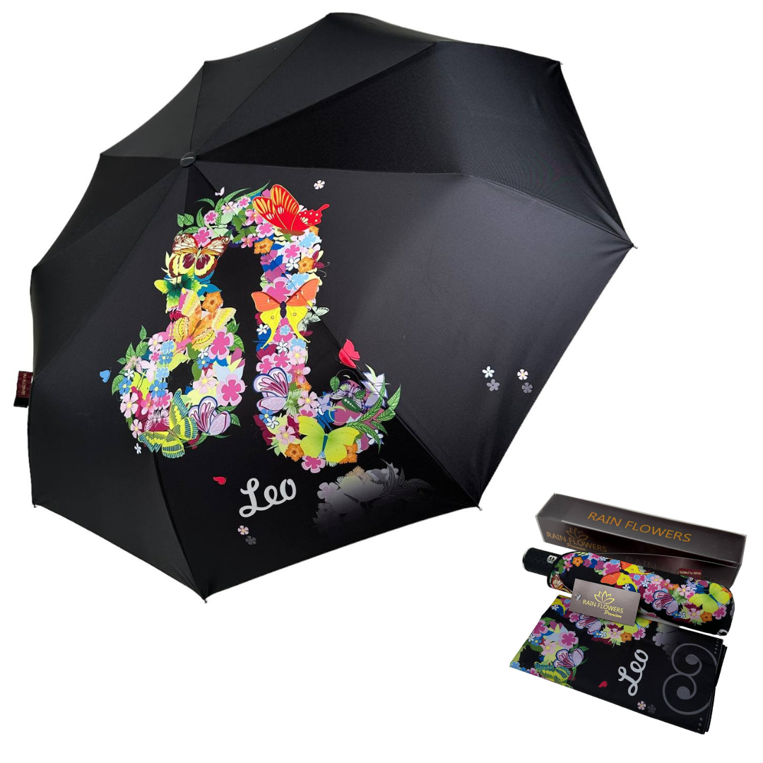 Зонт женский автомат Rain Зодиак Flower Лев Leo mini в подарочной упаковке с платком (01040-11) - фото 2 Зонт женский автомат Rain Зодиак Flower Лев Leo mini в подарочной упаковке с платком (01040-11) - фото 2