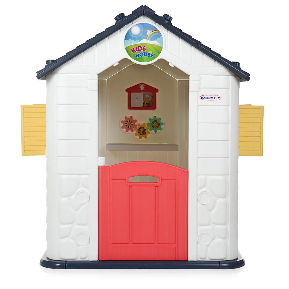 Детский игровой домик Kids House M 5397-1 пластиковый 119 см Бело-синий/Красный (2-7-M 5397-1) - фото 2