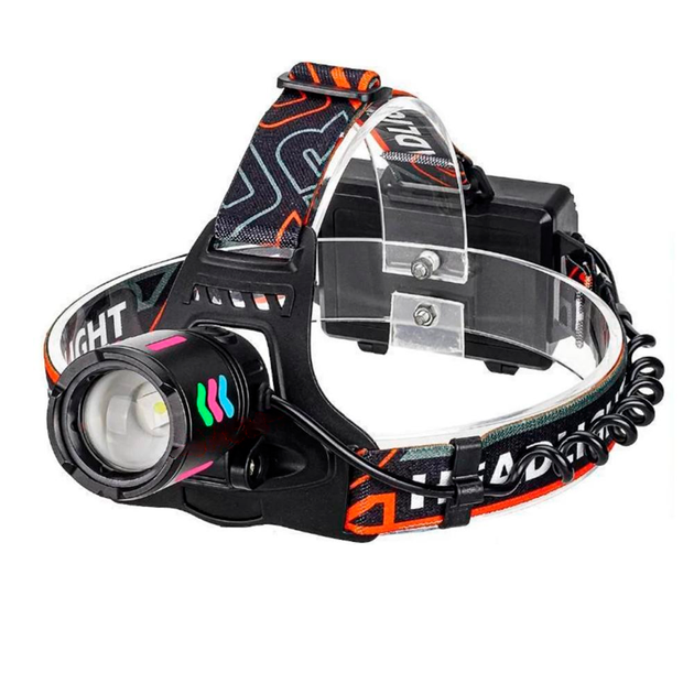 Фонарь налобный Night Vision Fluorescence 8096 PM10-TG+COB с Power Bank и Zoom (PH00750)