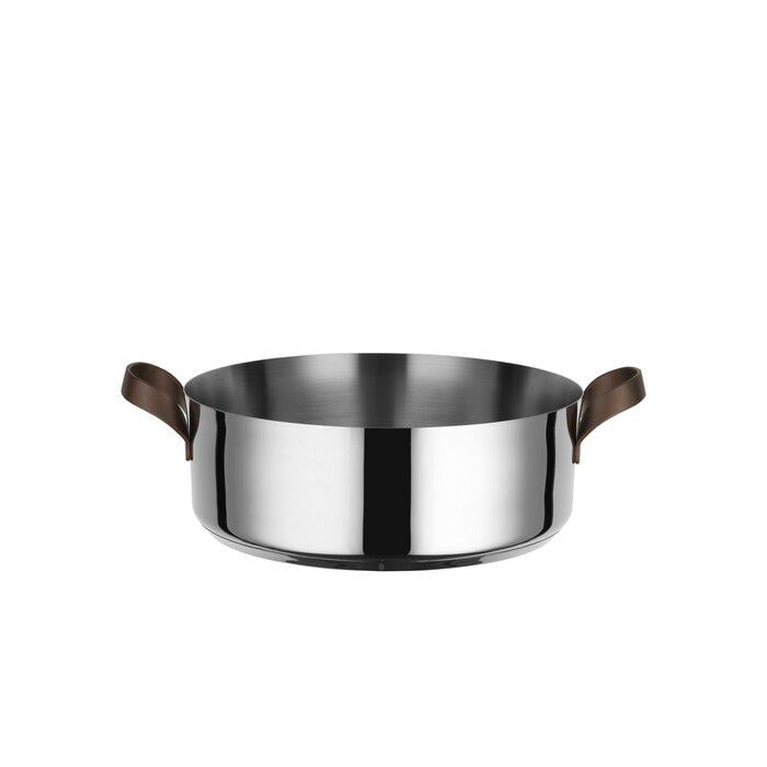Кастрюля Alessi Edo с двумя ручками 24 см 3,25 л Металлик