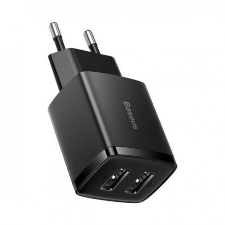 Зарядное устройство BASEUS Compact Charger 2U 10,5W EU Black (CCXJ010201)