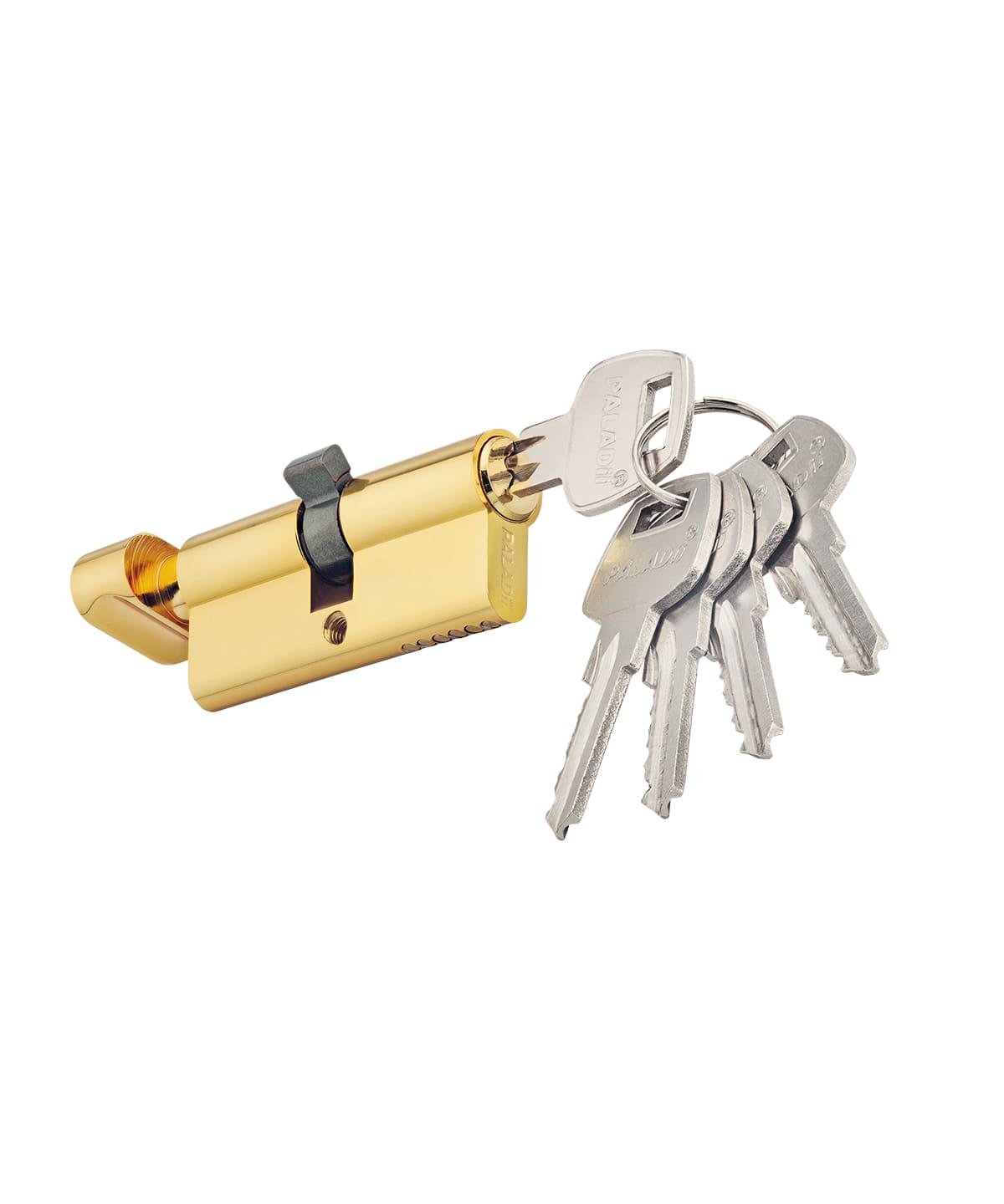 Цилиндр Paladii ST 70 мм Т35x35 5 ключей SB Желтый матовый (ПЦ141)