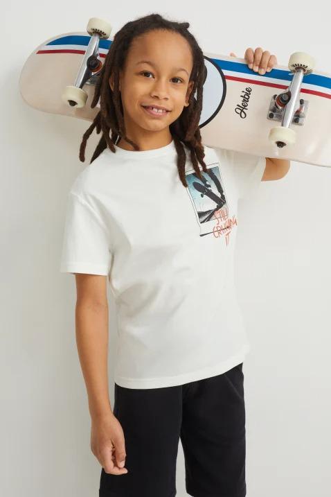 Футболка для мальчика C&A 158-164 см Белый