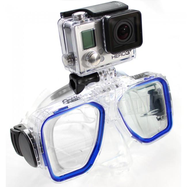 Маска для дайвинга с креплением для экшен камер Xiaomi YI Sjcam Gopro № XTGP291 Синий