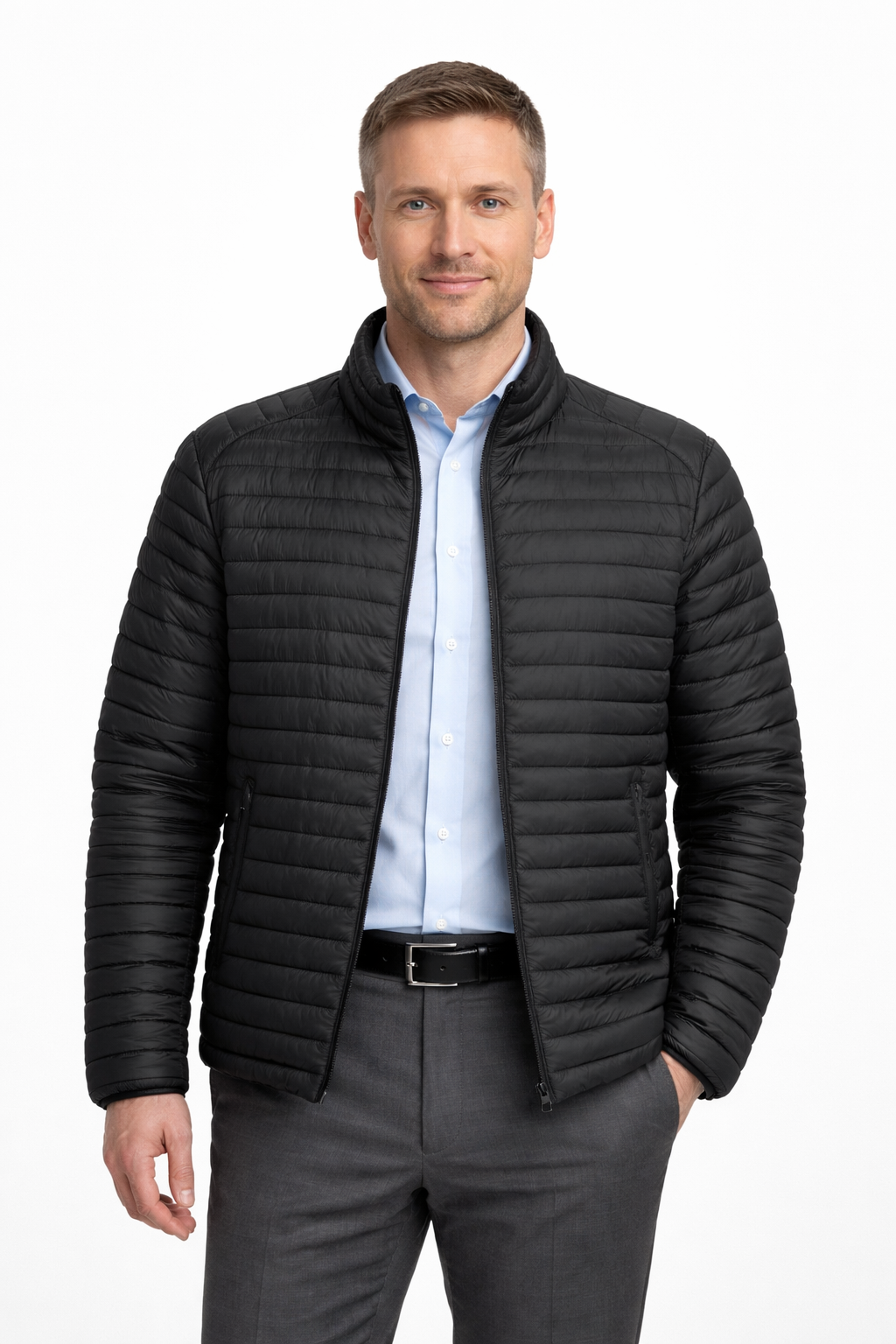 Куртка мужская демисезонная без капюшона р. 54 Черный (26127515)