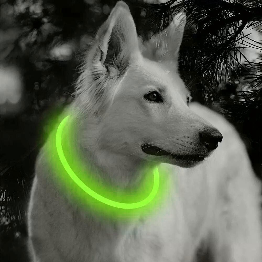 Ошейник iPets LC-01 с LED свечением L Зеленый - фото 8 Ошейник iPets LC-01 с LED свечением L Зеленый - фото 8