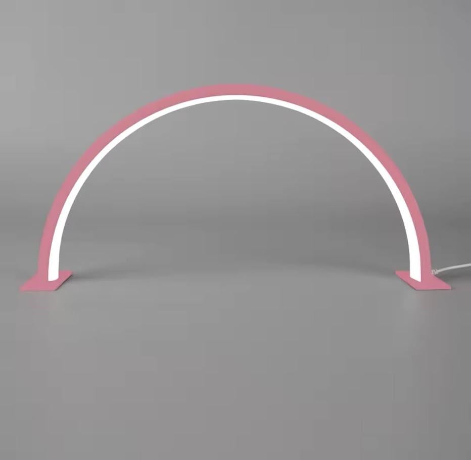 Лампа-півмісяць настільна безтіньова LED HQ-80x 82 см на 70 Вт Рожевий