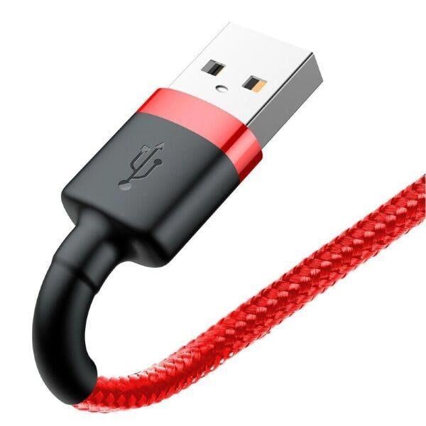 Кабель для быстрой зарядки BASEUS Cafule Cable USB to Lightning 2,4 A 1 м Red (CALKLF-B09) - фото 3