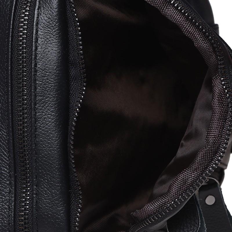 Мужская сумка кожаная Borsa Leather K11169a Черный (15341454) - фото 9