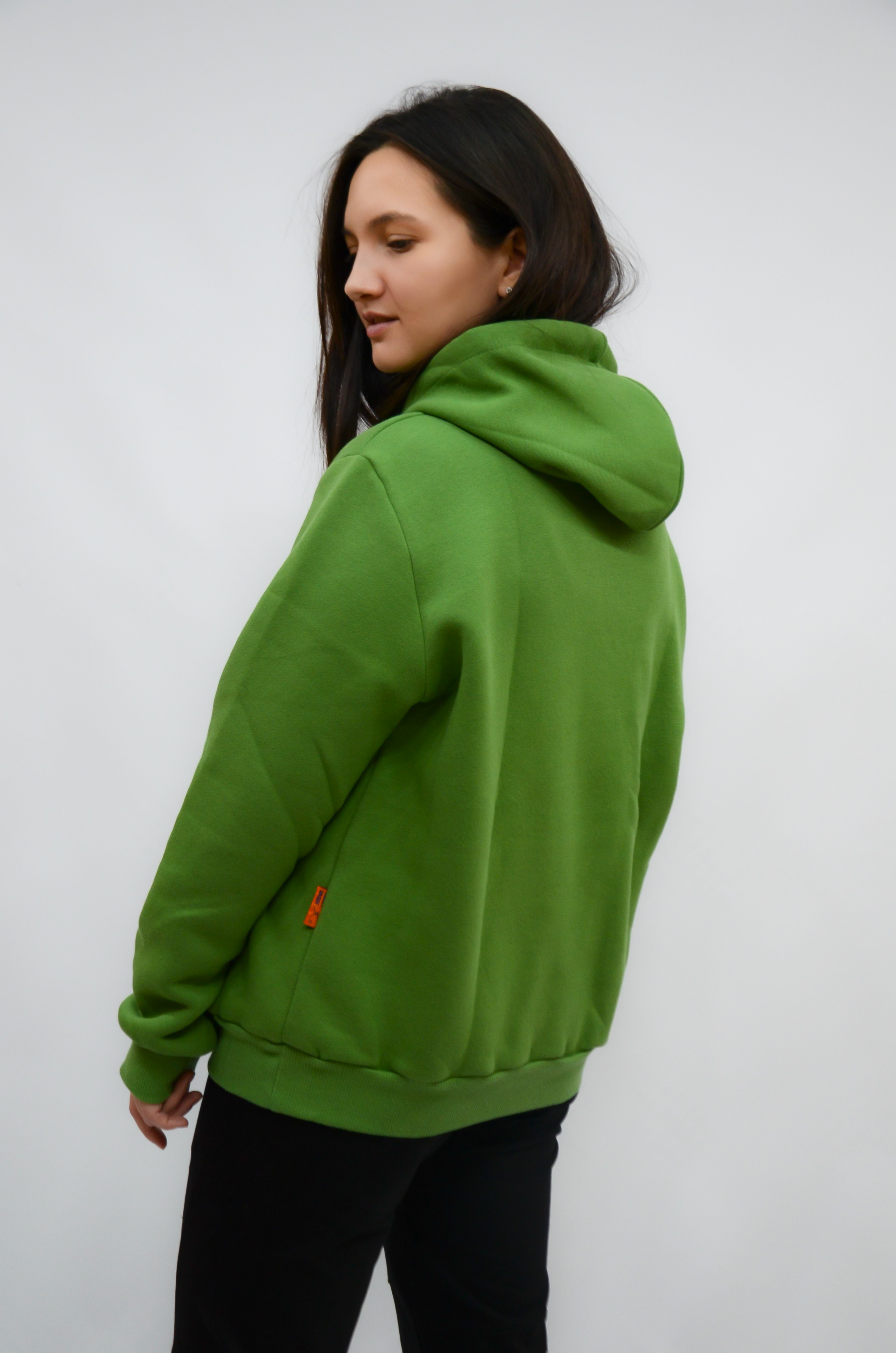 Худи-кенгуру женское Ballet Grace теплое на флисе S Оливковый 0680 - фото 2 Худи-кенгуру женское Ballet Grace теплое на флисе S Оливковый 0680 - фото 2