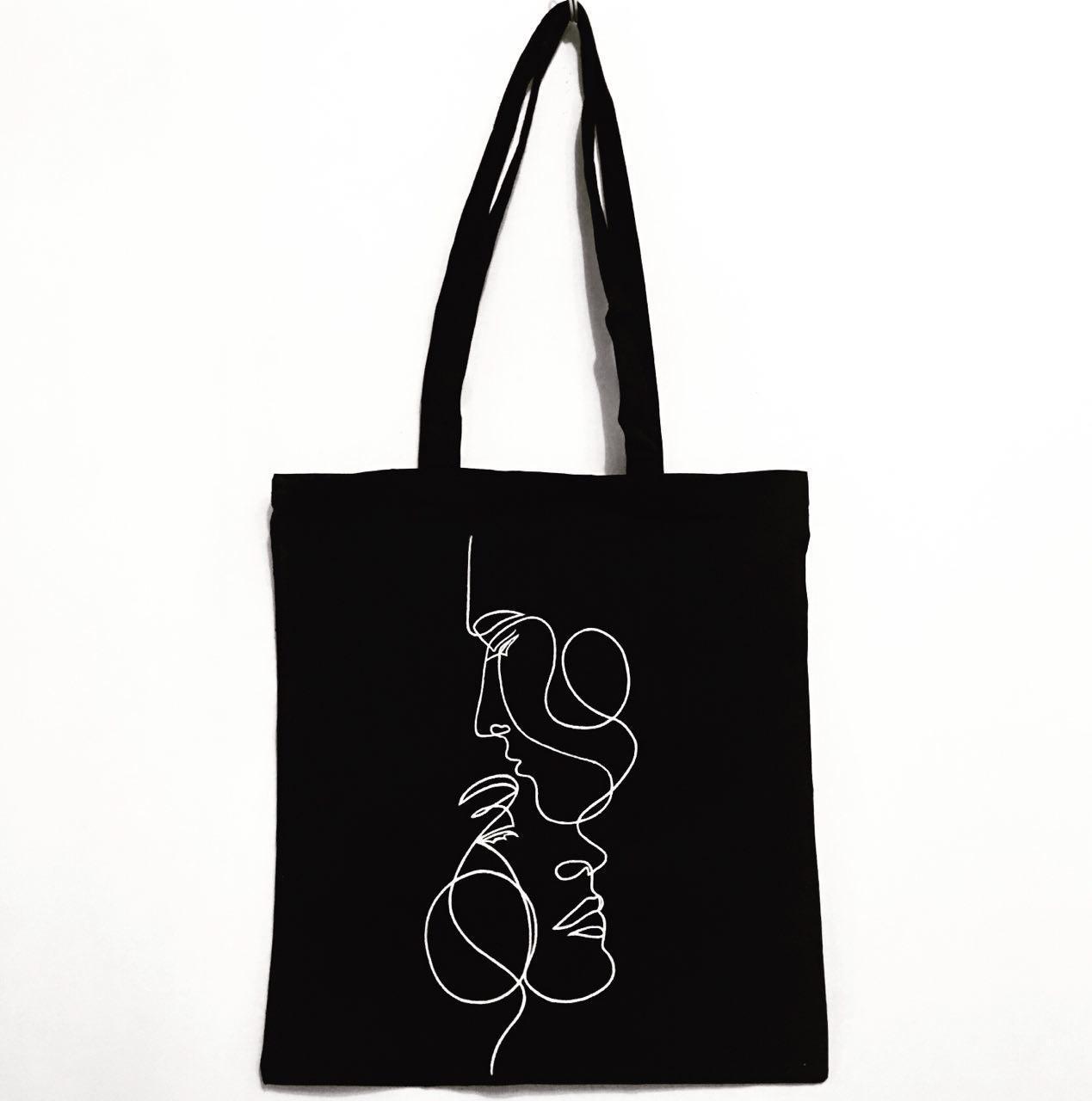 Еко-сумка з принтом Закохані (823)