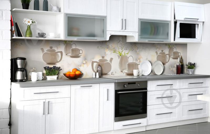 Скинали на кухню Zatarga «Простота раннего утра» 600х3000 мм виниловая 3Д наклейка кухонный фартук