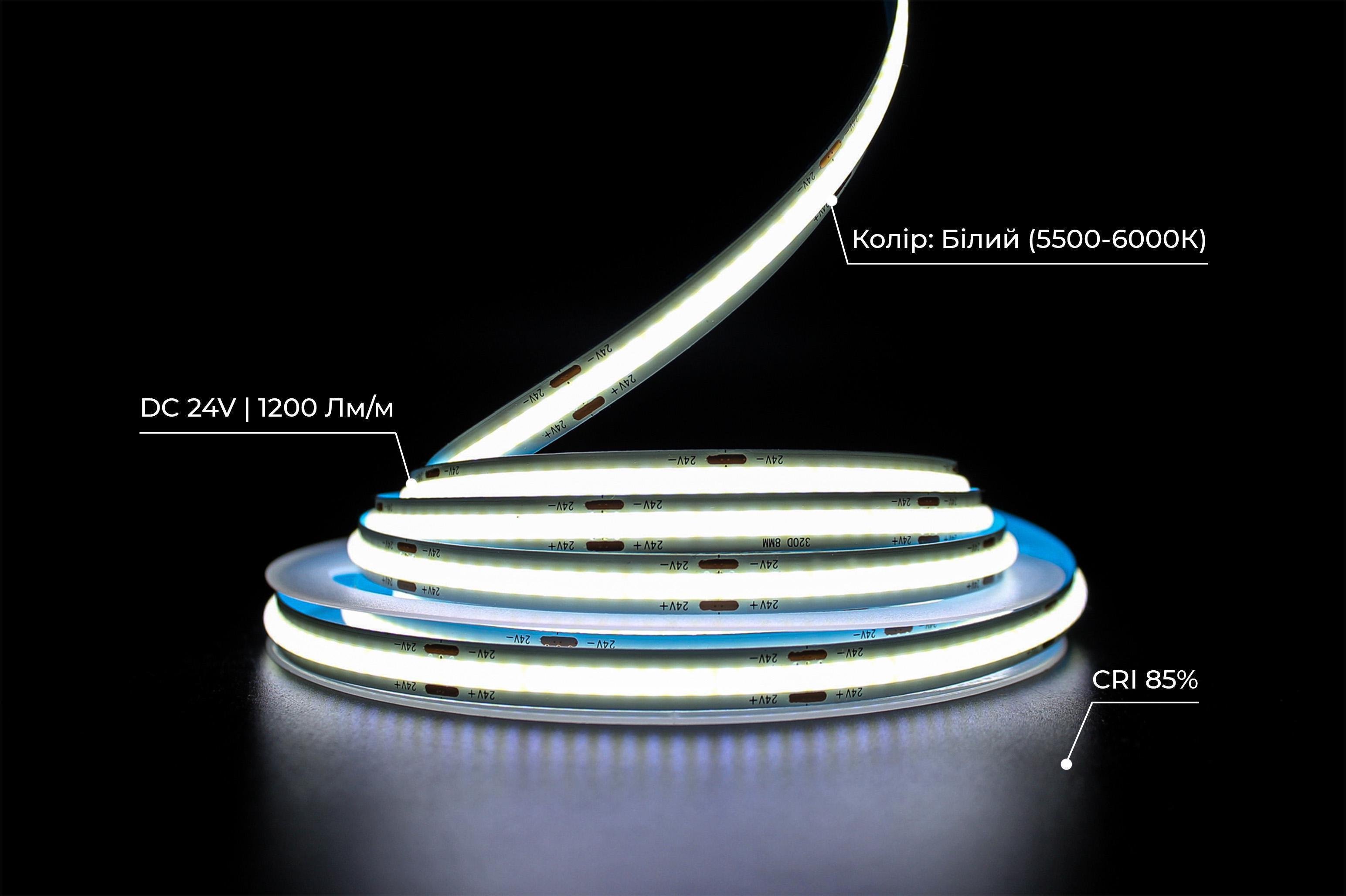 Светодиодная лента Prolum СОВ 320 LED IP20 Series-PRO 24V Белый (28522730) - фото 4 Светодиодная лента Prolum СОВ 320 LED IP20 Series-PRO 24V Белый (28522730) - фото 4