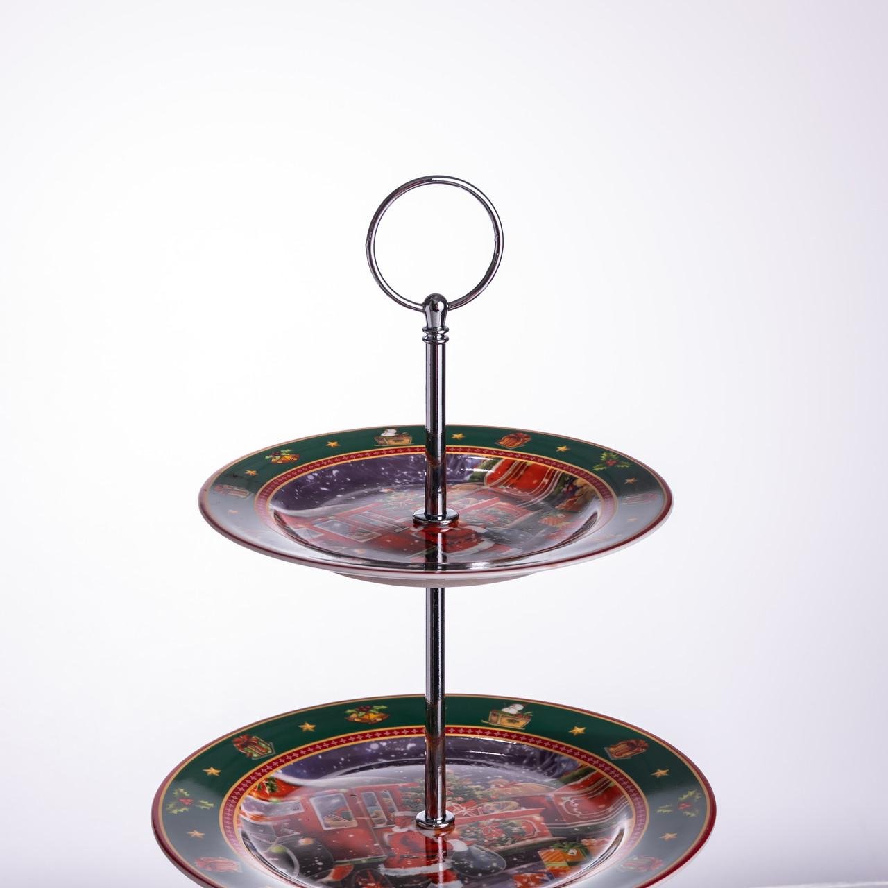 Этажерка для фруктов и десертов Santa фарфоровая h 34 см (HP-SDHK-9) - фото 7 Этажерка для фруктов и десертов Santa фарфоровая h 34 см (HP-SDHK-9) - фото 7