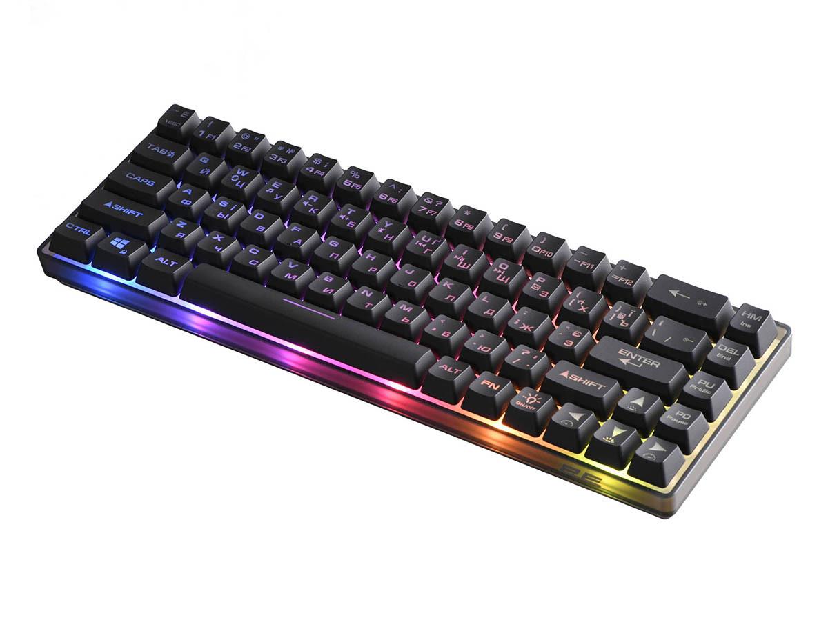 Клавіатура провідна ігрова 2E GAMING KG345 RGB 68key USB Чорний (2E-KG345TR) - фото 2