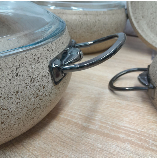 Набір каструль зі сковорідкою OMS з антипригарним покриттям 7 предметів (3051-sandy) - фото 4 Набір каструль зі сковорідкою OMS з антипригарним покриттям 7 предметів (3051-sandy) - фото 4