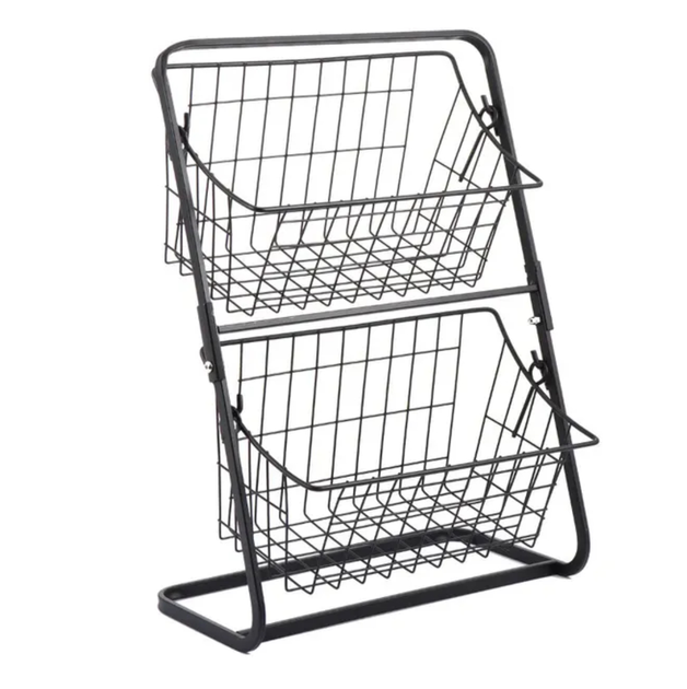 Органайзер кухонный металлический для овощей/фруктов/приправ 39x28x18 см (5-18-G7785)