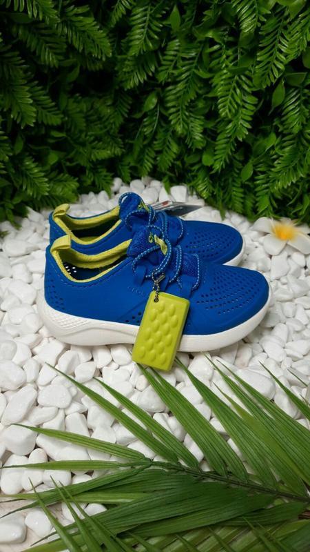 Дитячі крокси-кросівки для дівчинки Crocs Literide Pacer Kids Bright р. 27/28 Cobalt/Citrus (10762) - фото 9 Дитячі крокси-кросівки для дівчинки Crocs Literide Pacer Kids Bright р. 27/28 Cobalt/Citrus (10762) - фото 9