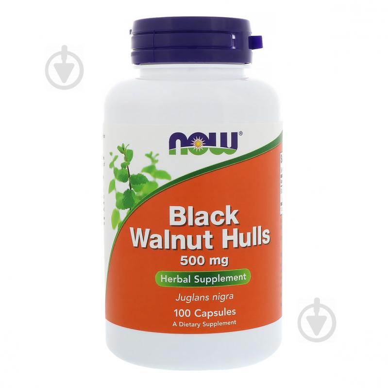 Черный Орех 500 мг, Black Walnut Hulls, Now Foods, 100 капсул