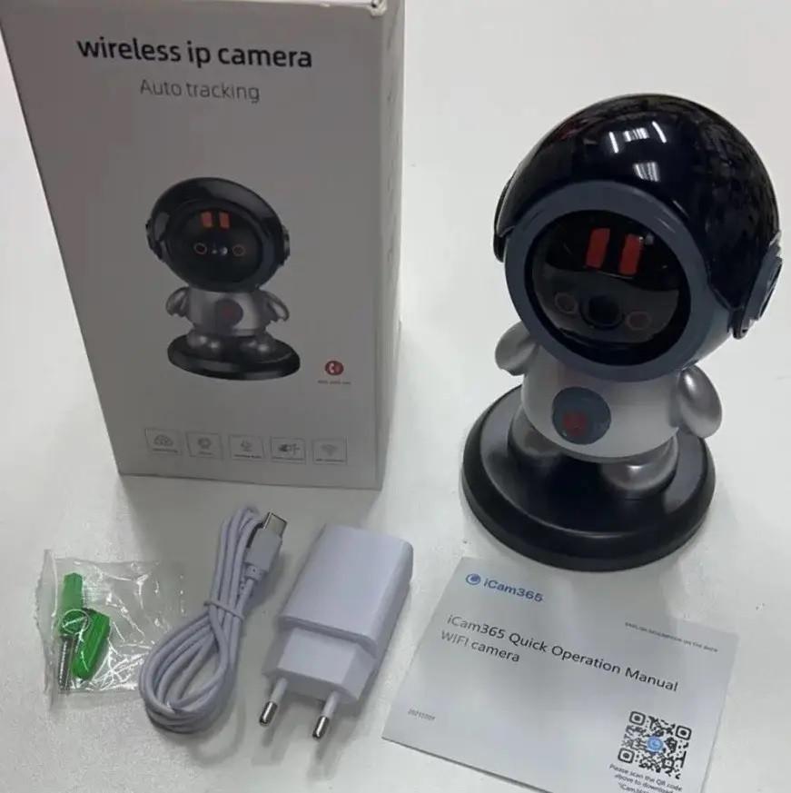 Видеоняня Rias IP Smart Robot iCam365 APP Wi-Fi 3MP Black/Grey (3_04326) - фото 4