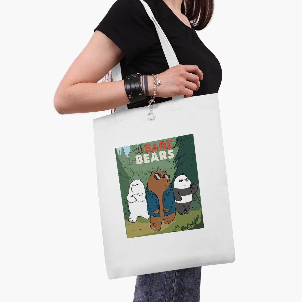 Эко сумка шоппер We Bare Bears 41x35 см Белый (9227-2665-WT1)