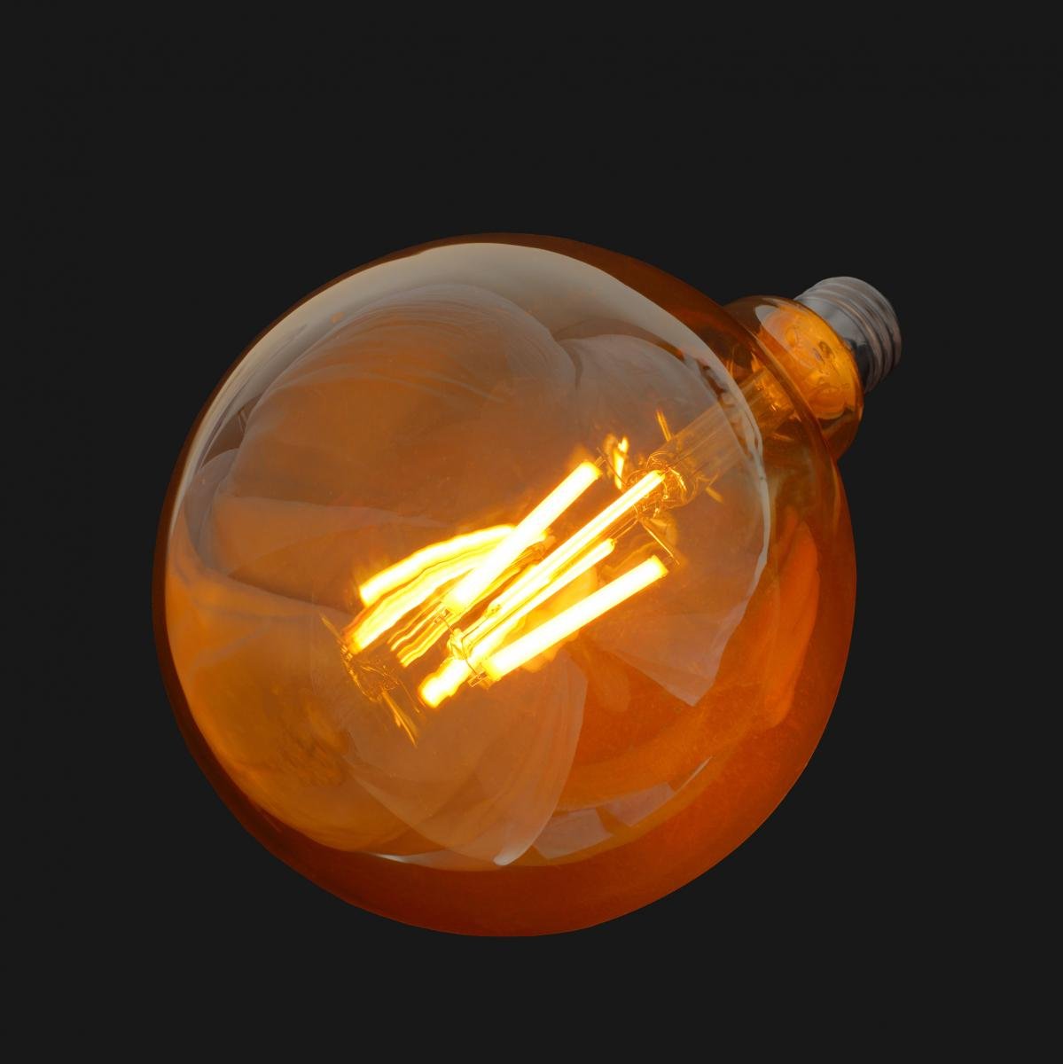 Лампа Brille LED E27 12 W WW G125 Золотий матовий (33-743) - фото 4