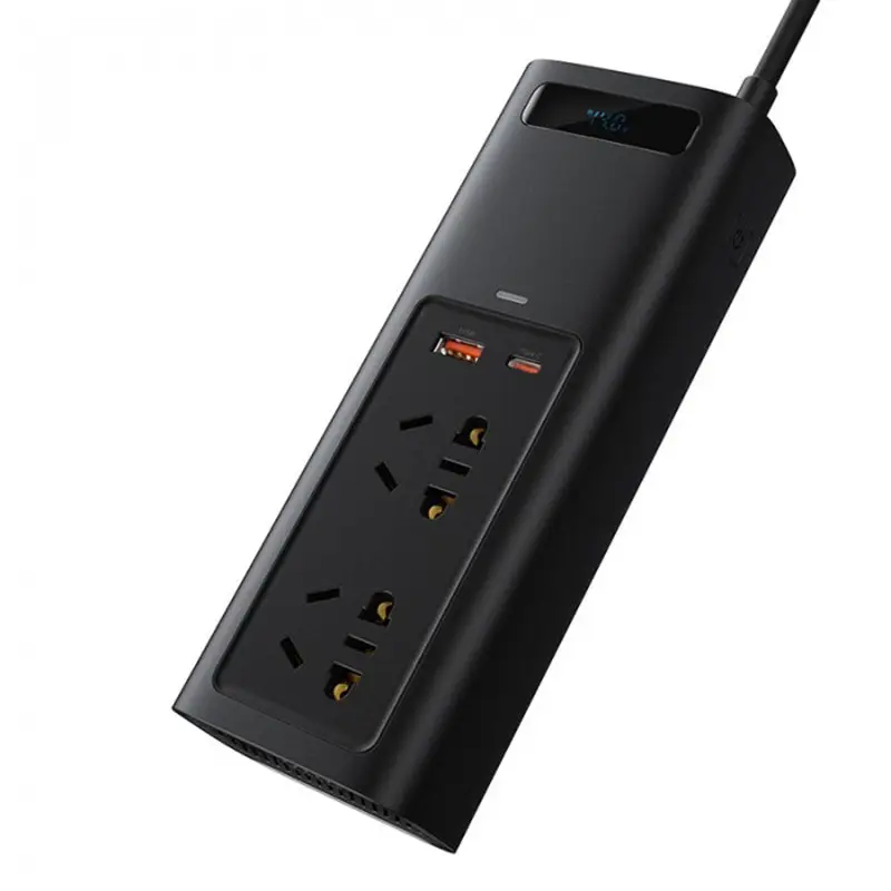 Автомобильный инвертор BASEUS In Car Inverter 150W 220V CN/EU Black (CRNBQ-A01) - фото 3