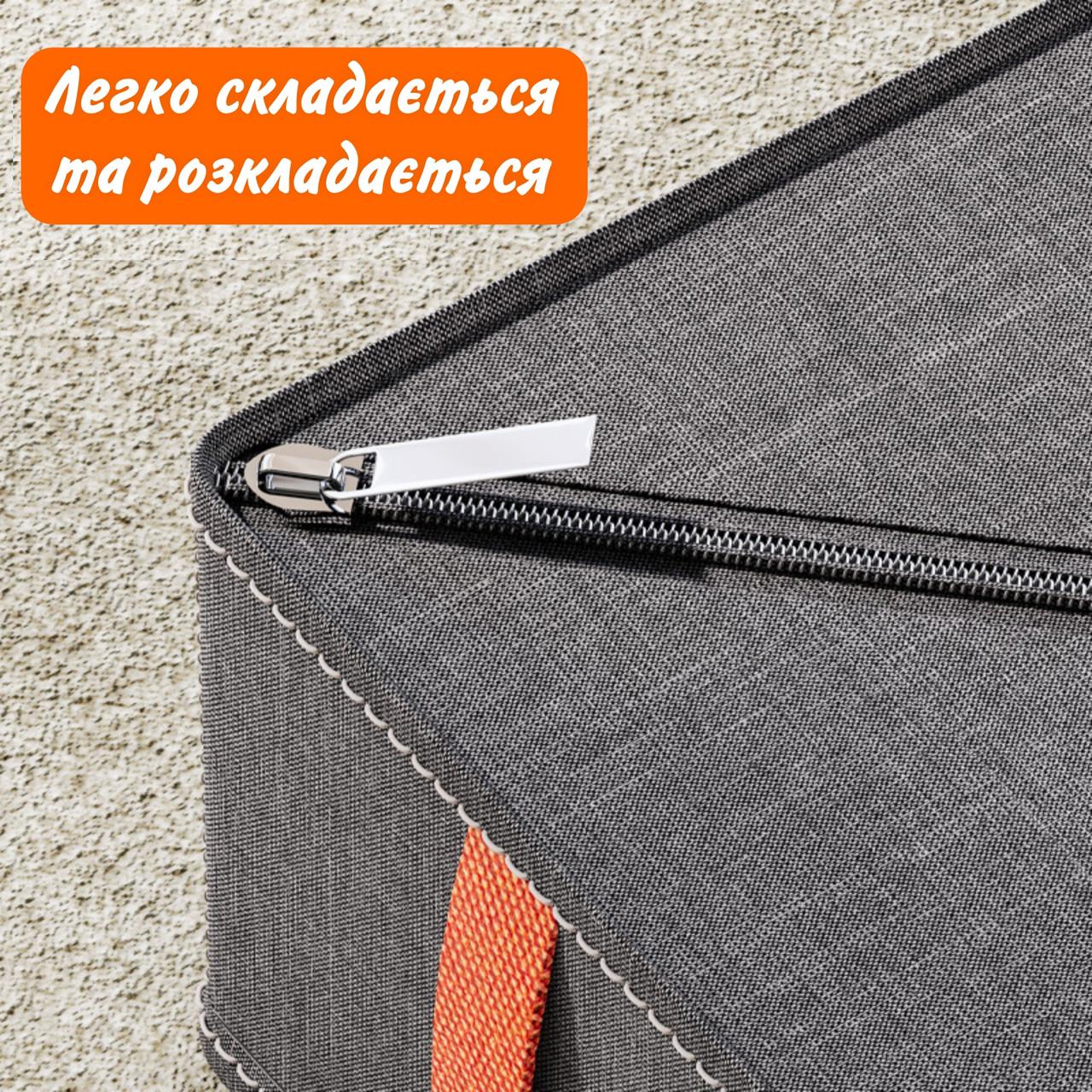 Набір органайзерів з оксфордської тканини Storage Grey/Orange handle (137465) - фото 5