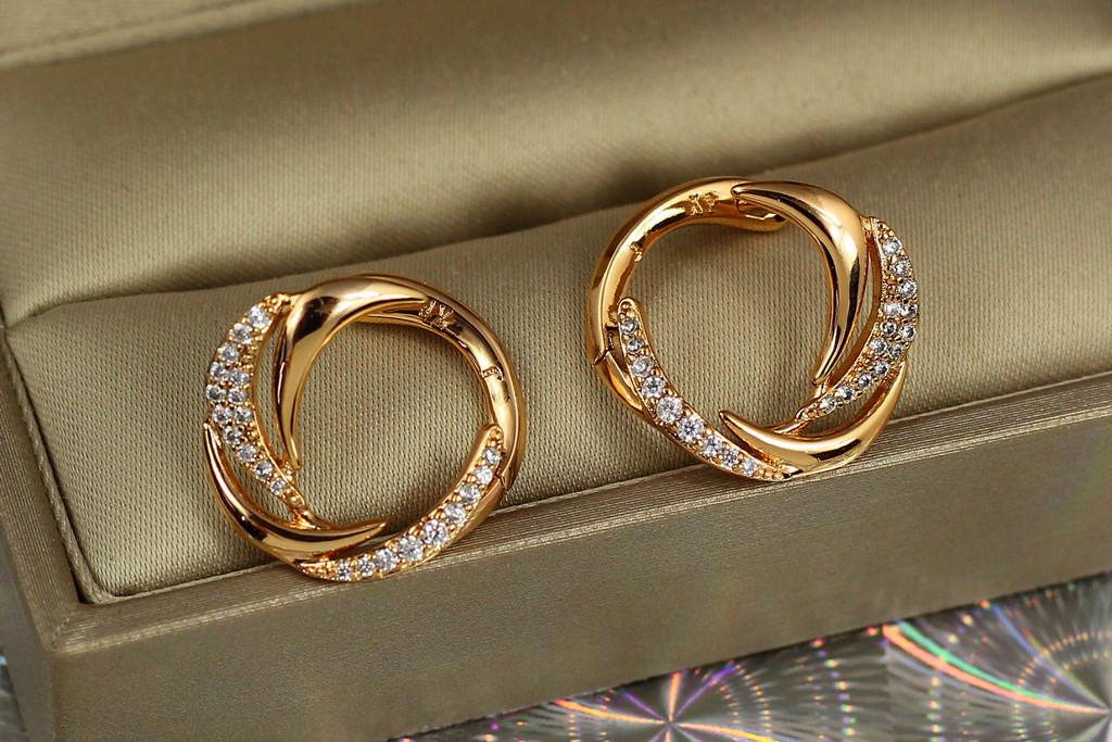 Серьги Xuping Jewelry Метель 1,6 см Золотистый