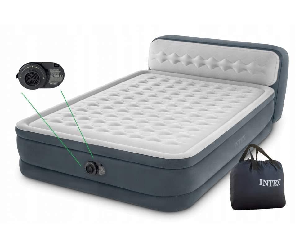Кровать надувная Intex 64448 со встроенной спинкой 203х152х86 см (27308039) - фото 2