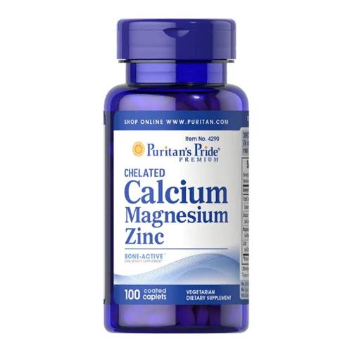 Мультиминеральный комплекс Puritan's Pride Chelated Calcium Magnesium Zinc 100 Caplets
