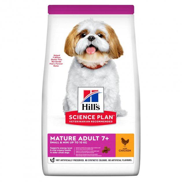 Корм сухой Hill's Science Plan Canine Mature Small&Mini с курицей для стареющих собак мелких пород 1,5 кг (052742282602)