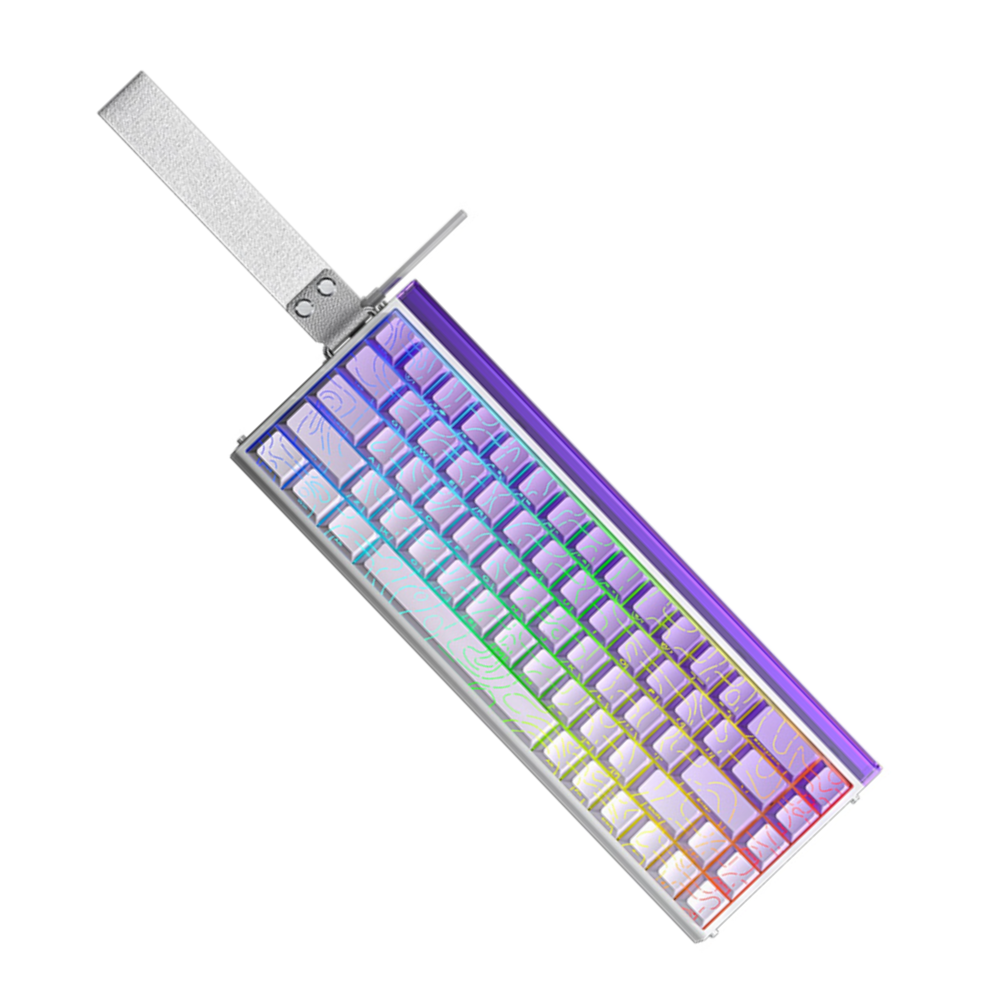 Клавиатура механическая AULA HERO 68 HE Magnetic Switch с RGB подсветкой White/Purple (24993847)