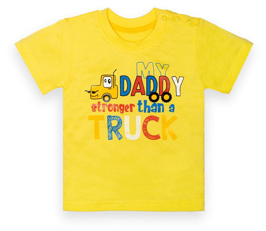 Футболка детская хлопковая для мальчика Gabbi FT-22-5 Truck 86 см Желтый (13133)