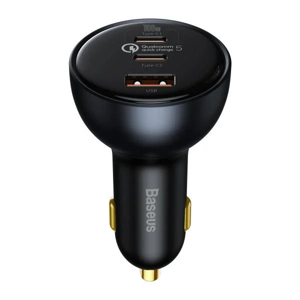 Зарядний пристрій автомобільний BASEUS Qualcomm QC 5 Technology Multi-Port Fast Charge Car Charger 160W USB+2Type-C (2i0-c4b) - фото 3 Зарядний пристрій автомобільний BASEUS Qualcomm QC 5 Technology Multi-Port Fast Charge Car Charger 160W USB+2Type-C (2i0-c4b) - фото 3