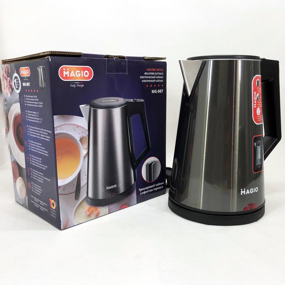 Електрочайник MAGIO MG-987 1,7 л Чорний (291257) - фото 8 Електрочайник MAGIO MG-987 1,7 л Чорний (291257) - фото 8