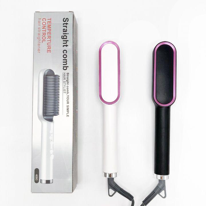 Гребінець-випрямляч Hair Straightener HQT-909 для укладання волосся з покриттям турмаліну - фото 2