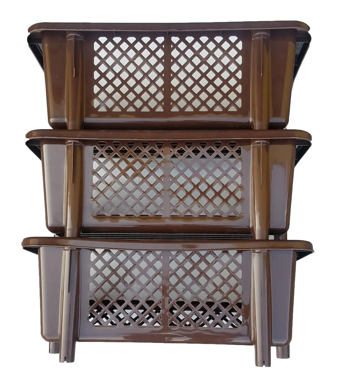 Этажерка универсальная ПолимерАгро на 3 секции Коричневый (2451-К) - фото 3 Этажерка универсальная ПолимерАгро на 3 секции Коричневый (2451-К) - фото 3