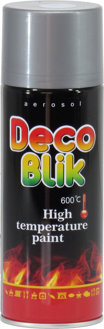 Фарба-спрей високотемпературна Deco Blik 600хС TE-846 450 мл Сріблястий