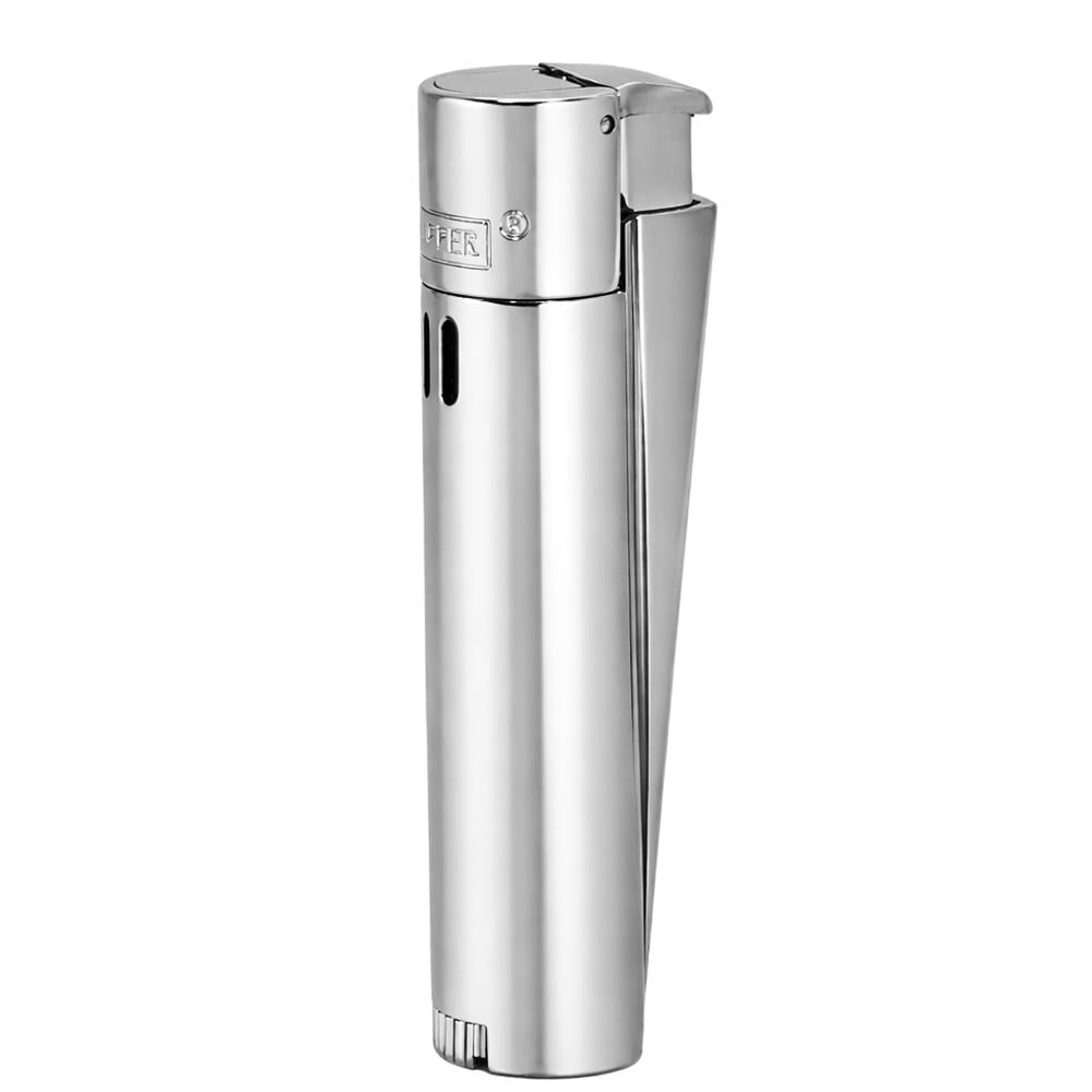 Зажигалка турбо металлическая Clipper Metal Jet Chrome (ЗК-134)