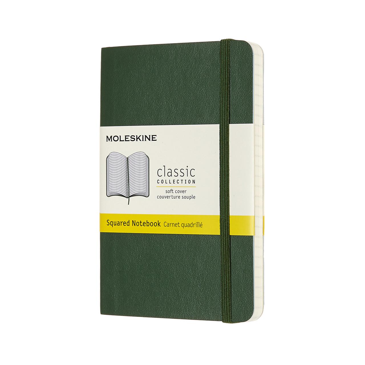Блокнот Moleskine Classic карманный 9х14 см 192 страницы в клетку миртовый мягкий Зеленый