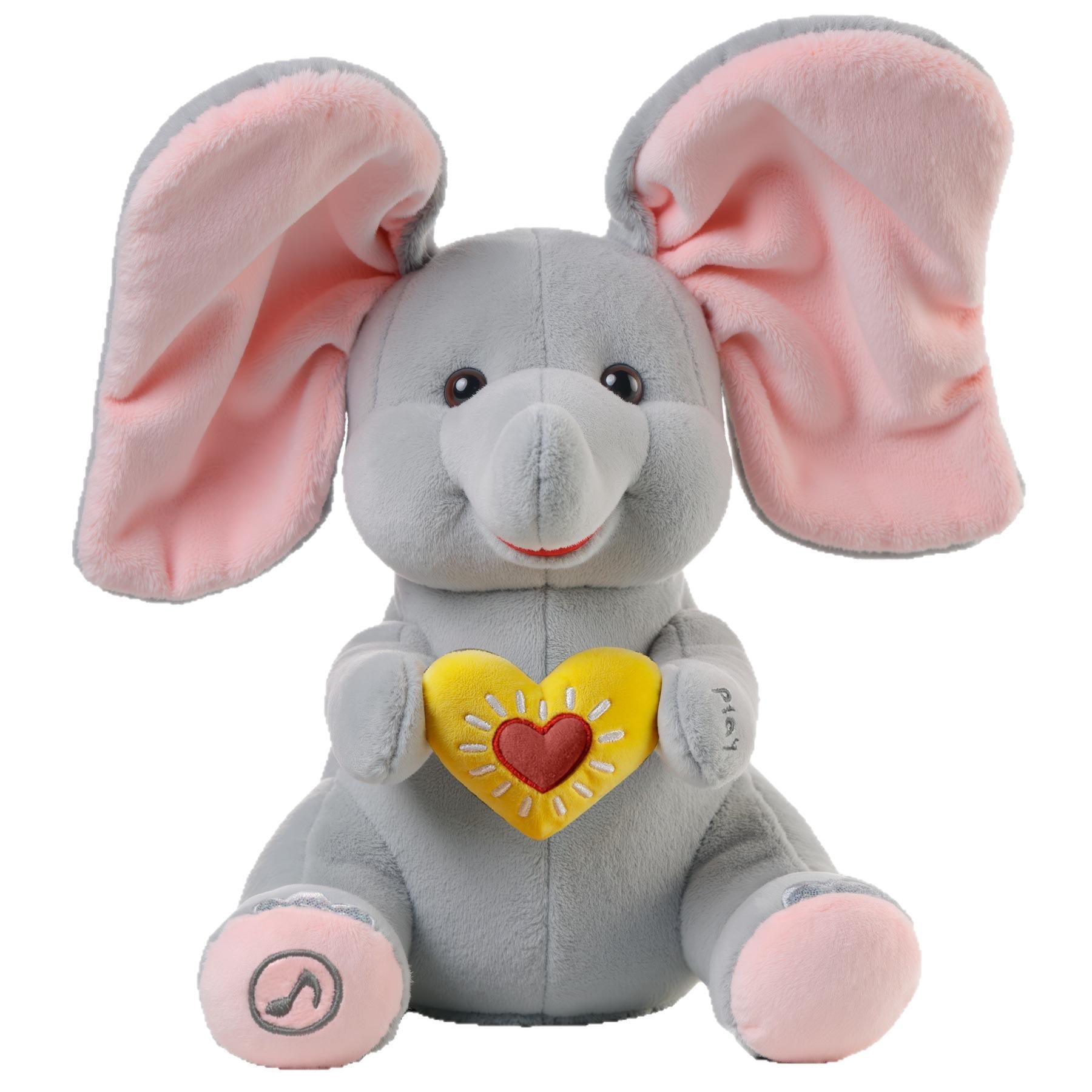 Интерактивная мягкая игрушка слоненок Peek-a-Boo Ку-ку с музыкой и подвижными ушами (53410) Интерактивная мягкая игрушка слоненок Peek-a-Boo Ку-ку с музыкой и подвижными ушами (53410)